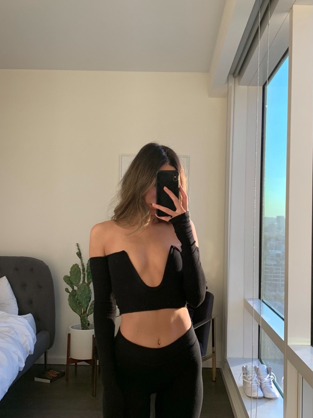 Are You Am I long sleeve top ribbed (XS)
